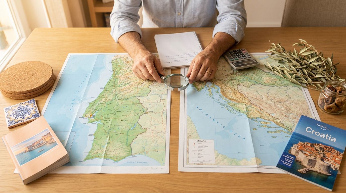 Hero image for blog post: Portugal vs. Croatia for retirees: healthcare, cost, safety, and residency