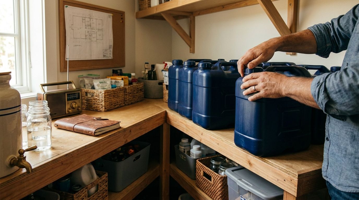 Hero image for blog post: Water plan for real life: how much water to store by household size and scenarios