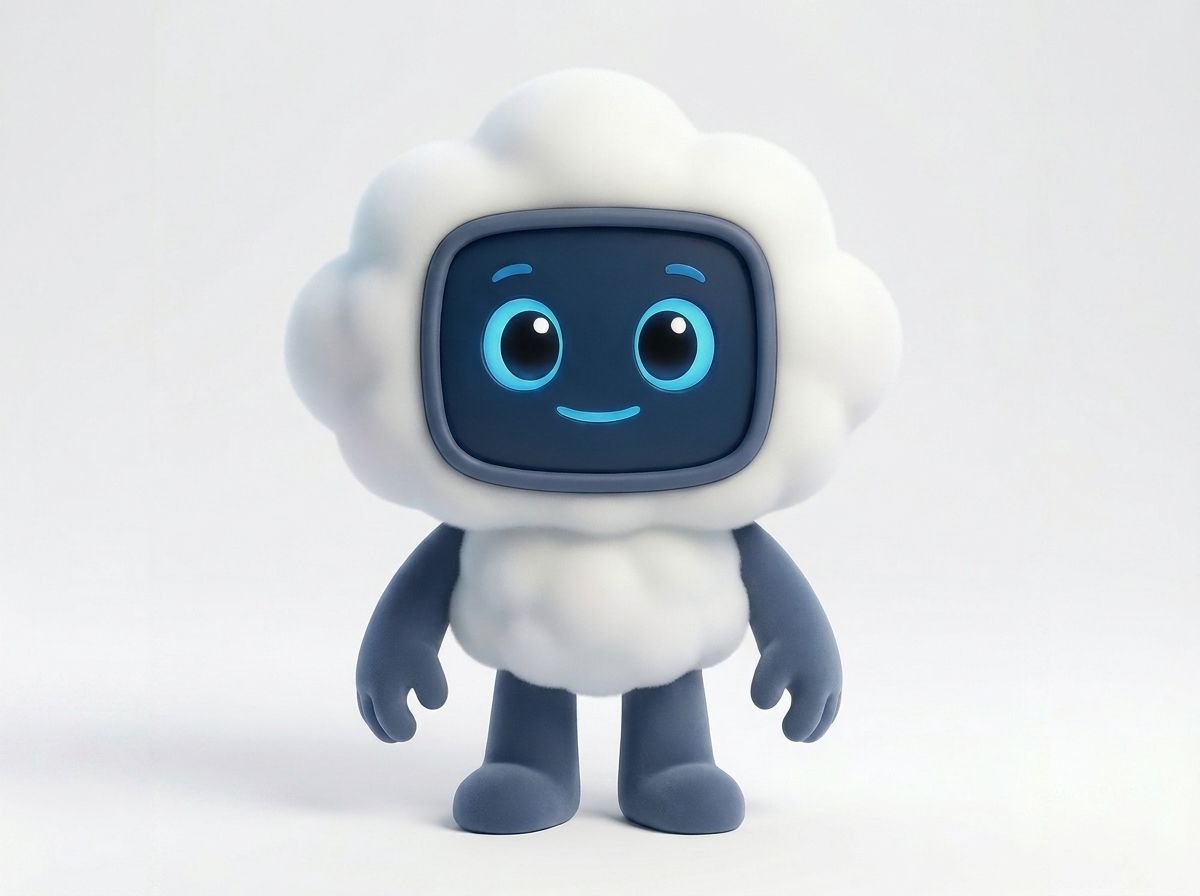 Ziggy, the Cloudbot, points to a repeating visual pattern on a screen, guiding a parent to turn recognition into prediction