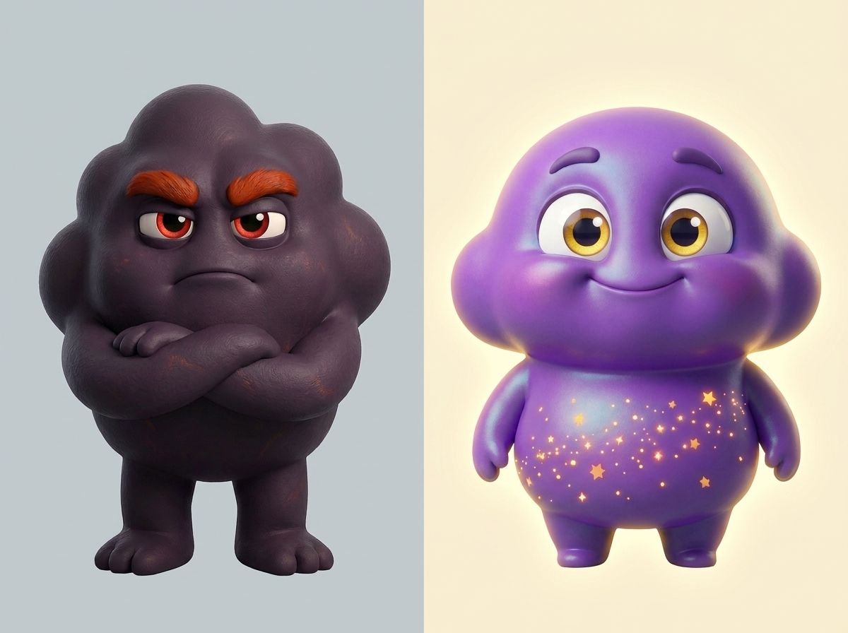 Bluster (Anger and Defiance Gloom) and Flicko (Spark of Patience and Warmth) shown together