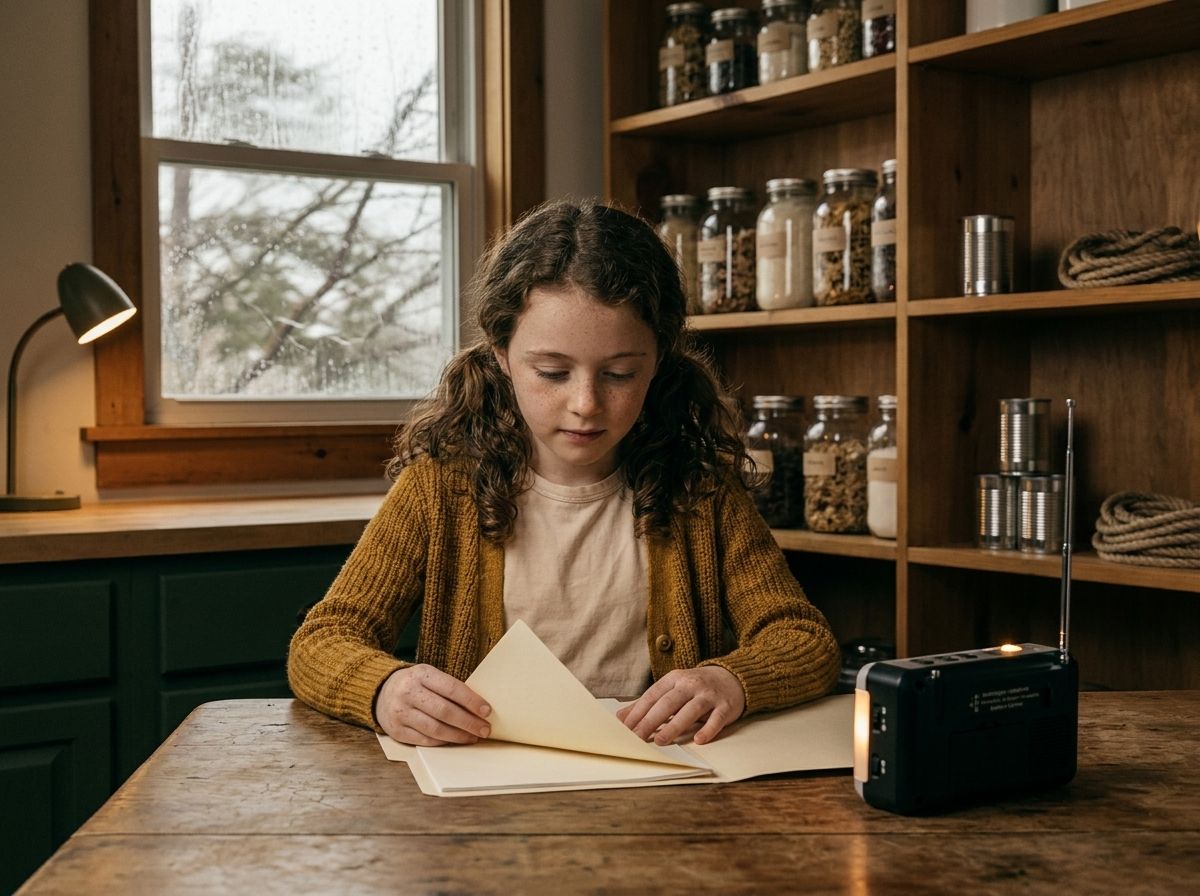 June keeps the family file to one page because in the dark you need action, not searching—and updates should take 10 minutes.