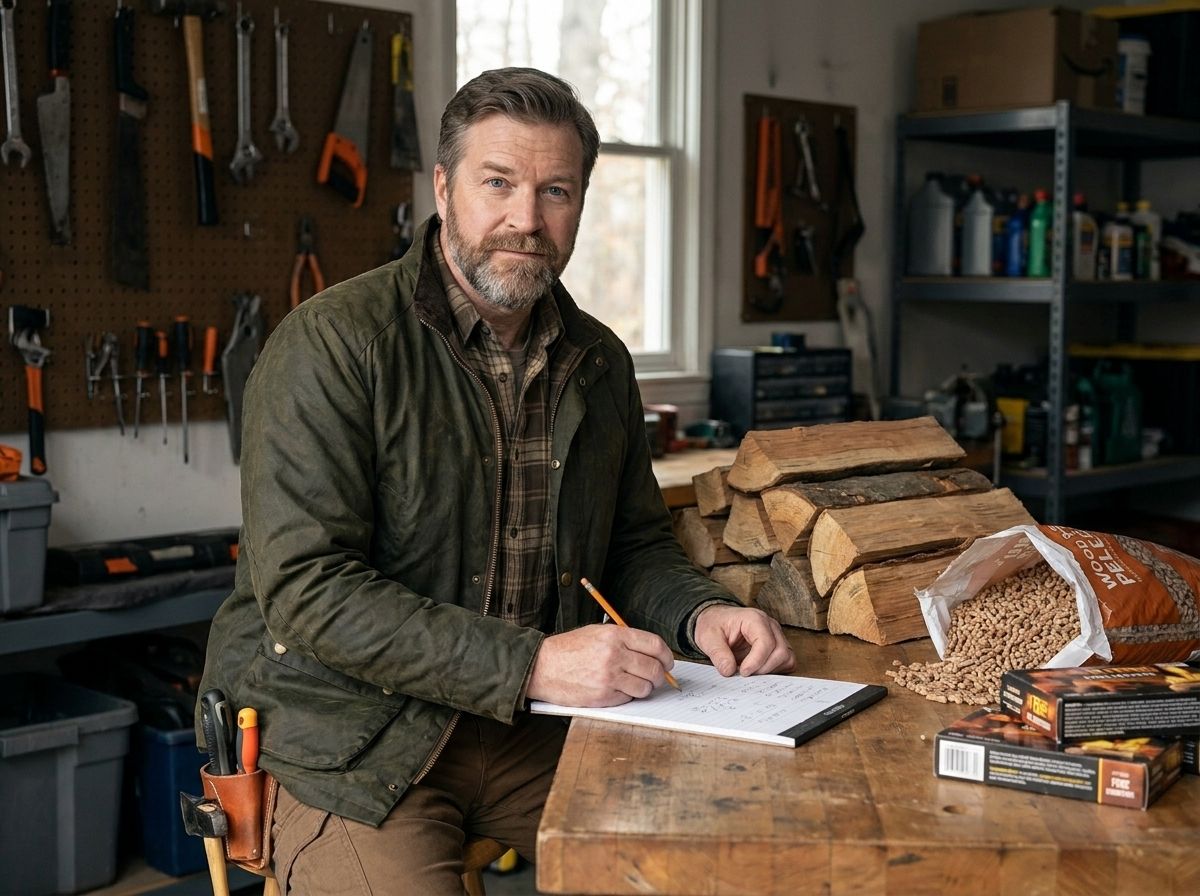 Fuel planning starts with your actual 72-hour cooking schedule—then you size wood, pellets, and fire starters for the sessions you’ll truly run.