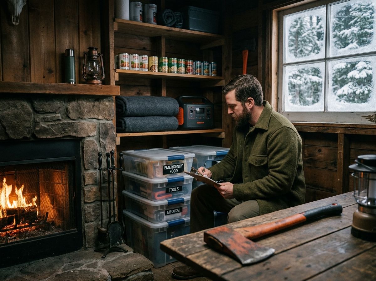 A cozy winter scene with a warm fire
