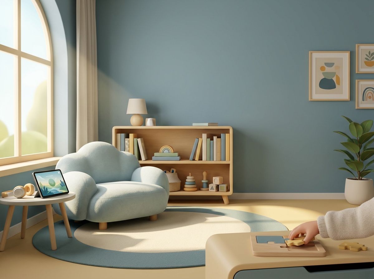 A calm learning corner used as a low-demand start when energy is low